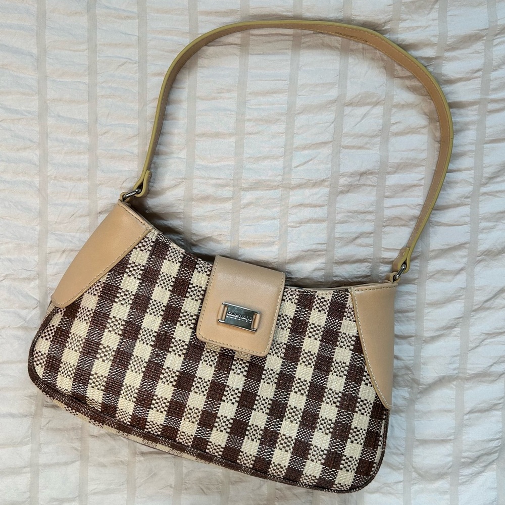 Carryland America Plaid Shoulder Bag | Beige & Brown Y2K Vibes